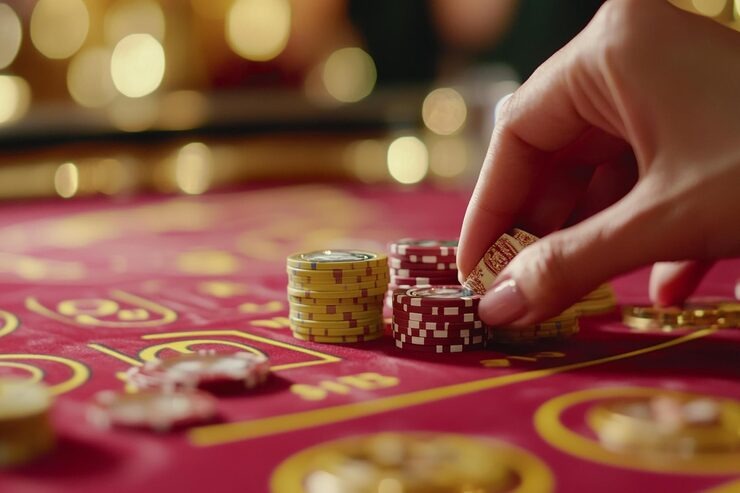 French Roulette wheel and table layout at juhi88 login live studio